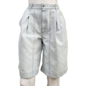 Vintage Bugle Boy 80s Y2K Juniors High Waist Flared Denim Shorts, Juniors 11/12